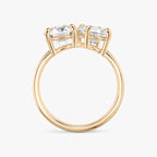 Round & Oval Cut Toi et Moi Diamond Engagement Ring in Solid Gold⁠