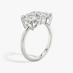 Round & Oval Cut Toi et Moi Diamond Engagement Ring in Solid Gold⁠