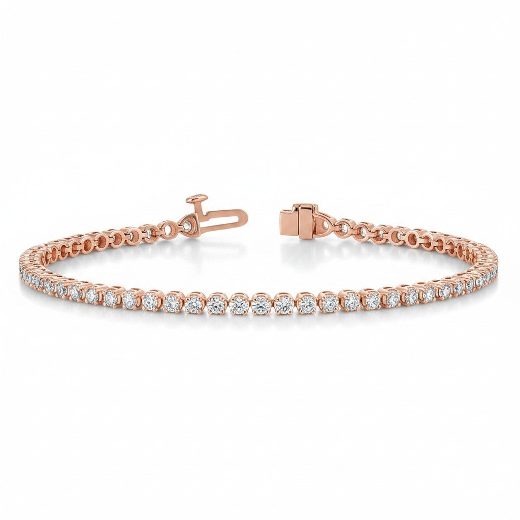 My Store 4 18K solid gold bracelet featuring 2 carats of round lab-grown diamonds in polished bezel settings.