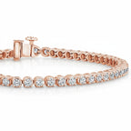 My Store 4 18K solid gold bracelet featuring round lab-grown diamonds in polished bezel settings on a white background