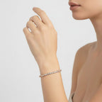 My Store 4 18K solid gold bracelet featuring 2 carat round lab-grown diamonds in sleek bezel settings on a wrist
