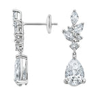 My Store 4 18K solid gold drop earrings featuring 2.7 carat lab-grown pear and marquise cut diamonds