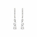 My Store 4 18K solid gold drop earrings featuring 1.1 carat lab-grown diamonds in a delicate tiered pear-cut design.