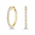 My Store 4 18K solid gold hoop earrings featuring 0.6 carat lab-grown diamonds in a polished, elegant design.