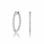 My Store 4 18K solid gold hoop earrings featuring 1 carat of sparkling lab-grown diamonds in a classic design.