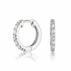 My Store 4 18K solid gold hoop earrings featuring 0.22 carat lab-grown diamonds in a polished, elegant design.
