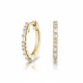My Store 4 18K solid gold hoop earrings featuring 0.22 carat lab-grown baguette and round diamonds.