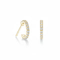 My Store 4 18K solid gold hoop earrings featuring 0.2 carat lab-grown diamonds in a delicate, refined design.