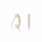 My Store 4 18K solid gold hoop earrings featuring 0.2 carat lab-grown diamonds in a delicate, refined design.