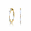 My Store 4 18K solid gold hoop earrings featuring 1 carat of sparkling lab-grown diamonds in a classic design.