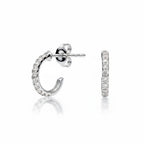 My Store 4 18K solid gold hoop earrings featuring 0.2 carat lab-grown diamonds in a delicate, polished design.