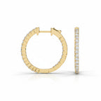 My Store 4 18K solid gold hoop earrings featuring 1 carat of sparkling lab-grown diamonds in a classic design.