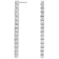 My Store 4 18K solid gold tennis drop earrings featuring 1.5 carats of sparkling lab-grown diamonds in a linear design.