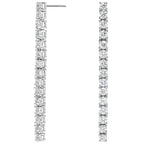 My Store 4 18K solid gold tennis drop earrings featuring 1.5 carats of sparkling lab-grown diamonds in a linear design.