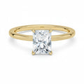 My Store 4 18K solid gold ring featuring a radiant cut lab-grown diamond in a classic solitaire setting