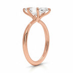 My Store 4 18K solid gold solitaire lab-grown diamond ring featuring a polished band and elegant prong setting