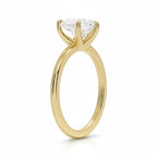 My Store 4 18K solid gold solitaire diamond ring with a classic four-prong setting on a white background