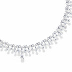 My Store 4 bridal fringe necklace featuring pear and marquise cut diamonds in 18K white gold