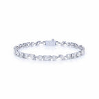 My Store 4 multi-cut diamond tennis bracelet featuring alternating pear and marquise stones in white gold