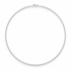 My Store 4 diamond tennis choker necklace in white gold with a secure double-latch clasp on a white background.