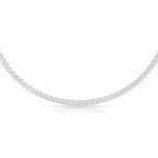 My Store 4 classic diamond tennis choker necklace in white gold with a continuous line of brilliant-cut diamonds.