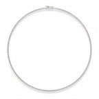 My Store 4 classic diamond tennis choker necklace in white gold with a continuous line of brilliant-cut diamonds.