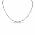 My Store 4 classic tennis choker necklace featuring a continuous line of brilliant-cut diamonds in white gold