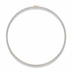 My Store 4 classic diamond tennis necklace featuring a continuous line of round brilliant diamonds in 18K yellow gold.