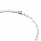 My Store 4 tennis necklace featuring a continuous strand of round brilliant diamonds with a secure double-latch clasp.