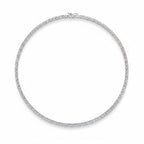 My Store 4 classic diamond tennis necklace in white gold with a continuous line of round brilliant-cut diamonds.