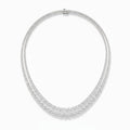 My Store 4 double layer diamond tennis necklace in white gold with two parallel strands of brilliant-cut diamonds.