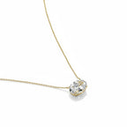 My Store 4 oval-cut diamond solitaire pendant set horizontally in 18K yellow gold on a delicate cable chain.