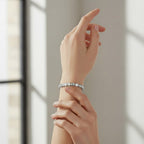 My Store 4 18K solid gold tennis bracelet featuring 3 carats of emerald-cut lab-grown diamonds in sleek bezel settings