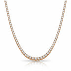 My Store 4 classic four-prong tennis necklace featuring a continuous line of brilliant-cut diamonds in 18K gold.
