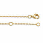 My Store 4 fine yellow gold cable chain necklace with a secure lobster claw clasp and adjustable jump rings