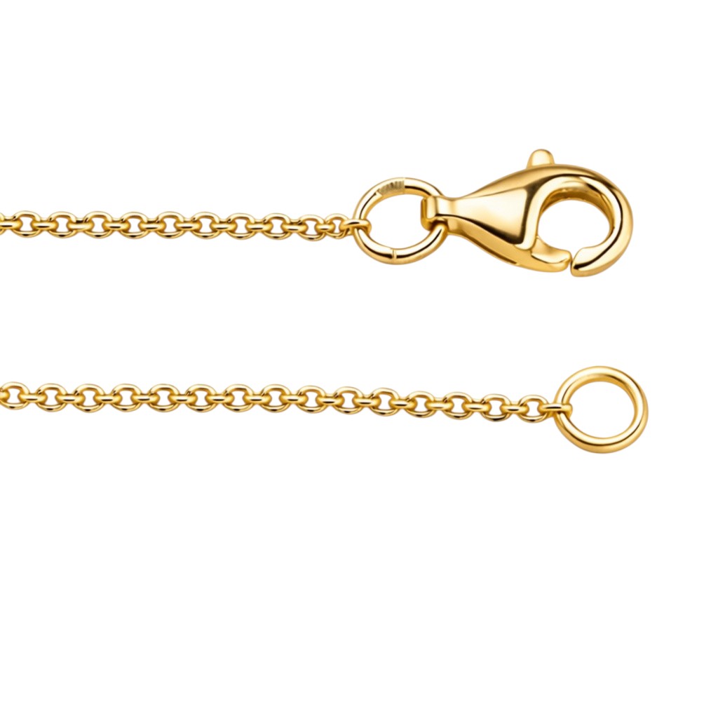 My Store 4 fine yellow gold cable chain necklace with a secure lobster claw clasp