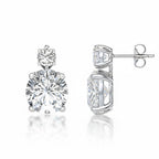 My Store 4 18K gold Anna drop earrings featuring two round lab-grown diamonds with 6.5 carat total weight.