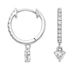 My Store 4 Roxane 18K solid gold drop earrings featuring heart-shaped lab-grown diamonds on pavé hoop settings