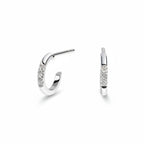 My Store 4 18K solid gold hoop earrings featuring delicate lab-grown diamonds in a minimalist polished design.
