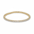 My Store 4 round brilliant diamond tennis bracelet in 14k yellow gold with a secure four-prong setting.