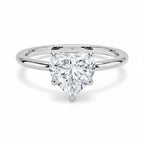 My Store 4 18K solid gold solitaire ring featuring a brilliant heart-shaped diamond on a polished band