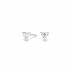 My Store 4 18K solid gold heart-shaped stud earrings featuring 1 carat total weight lab-grown diamonds.