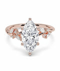 My Store 4 18K solid gold engagement ring featuring a 2.5ct marquise lab-grown diamond with sparkling side stones.
