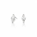 My Store 4 18K solid gold stud earrings featuring 0.7 carat marquise-cut lab-grown diamonds with brilliant sparkle.