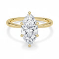 My Store 4 18K solid gold solitaire ring featuring a marquise-cut lab-grown diamond on a polished gold band.
