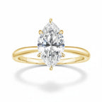 My Store 4 18K solid gold ring featuring a marquise-cut lab-grown diamond in a classic solitaire setting.