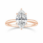 My Store 4 18K solid gold ring featuring a brilliant marquise-cut lab-grown diamond in a classic solitaire setting.