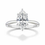 My Store 4 18K solid gold engagement ring featuring a brilliant marquise-cut lab-grown diamond in a classic setting.
