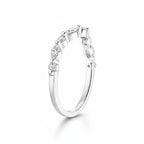 My Store 4 18K solid gold ring set featuring marquise and round cut lab-grown diamonds in a delicate band design.