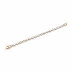My Store 4 gold tennis bracelet featuring an alternating pattern of marquise and round brilliant cut diamonds.